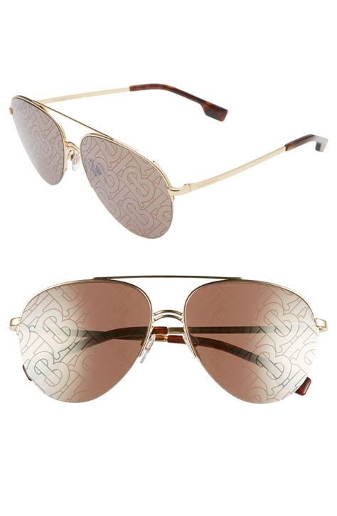 burberry 59mm aviator sunglasses|burberry aviator sunglasses ladies.